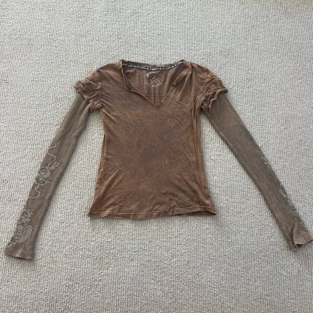 Y2K vintage Blue Tattoo long sleeve